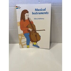Dover Coloring Book Musical Instruments Ellen J.‎  McHenry Paperback